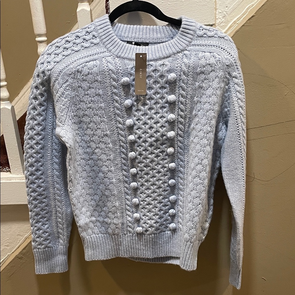 J. Crew Soft Blue Knit Pullover
